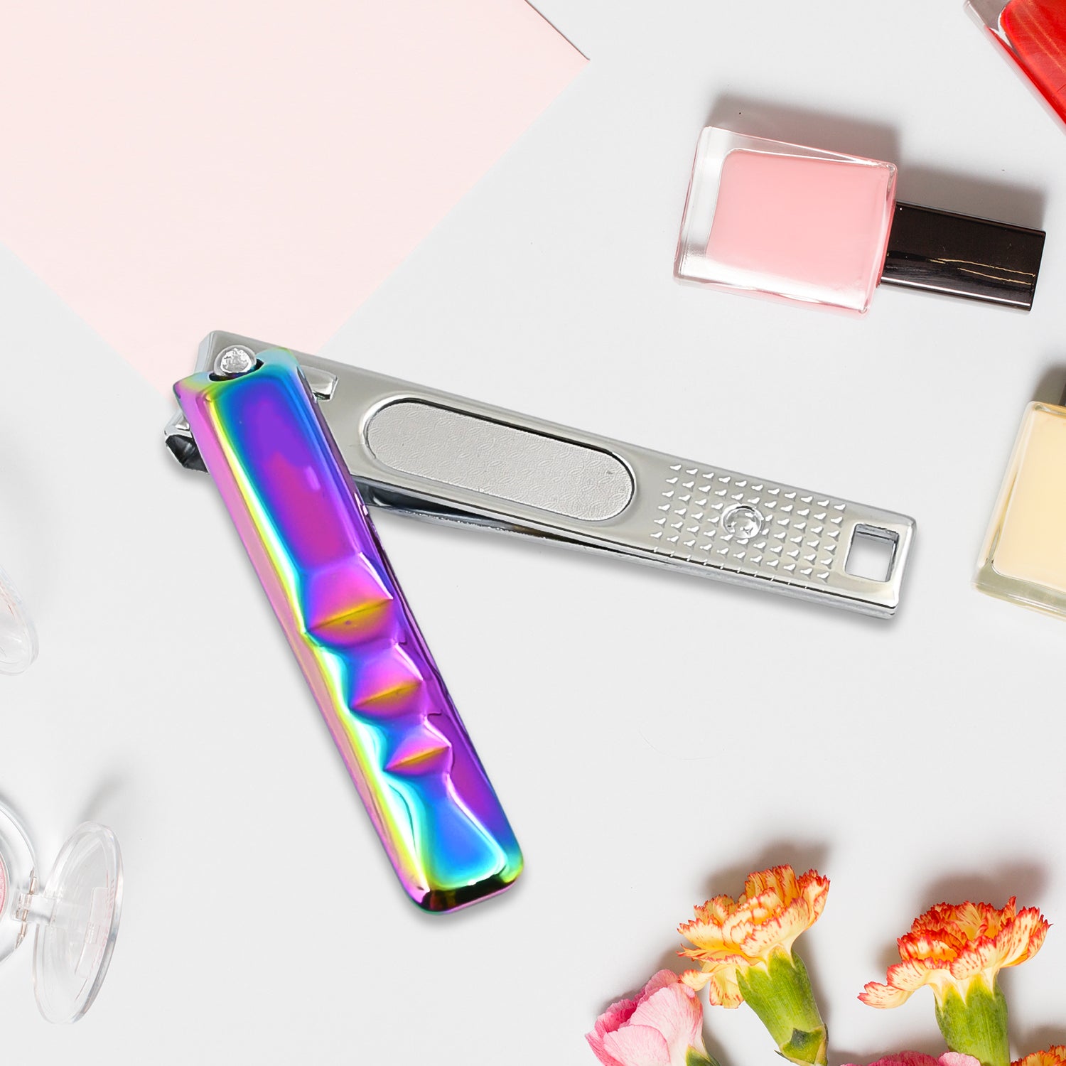 Stainless Steel Folding Portable Large Nail Clippers With Nail File (1 Pc) - Springkart 