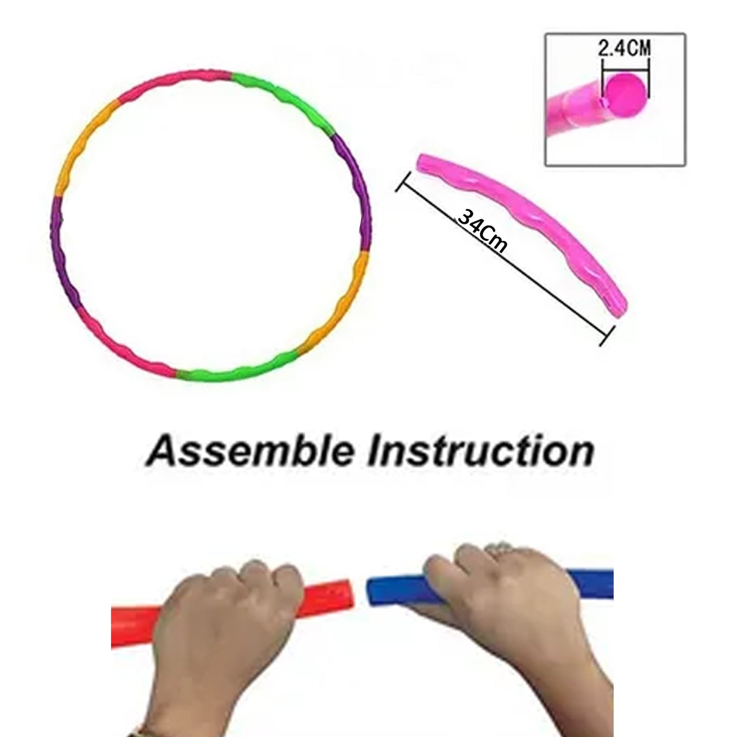 8018 Hoops Hula Interlocking Exercise Ring For Fitness With Dia Meter Boys Girls And Adults - Springkart 