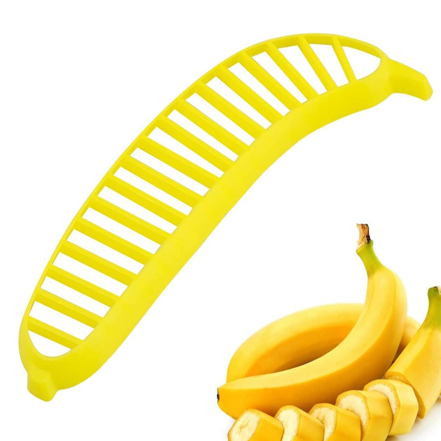 Banana Slicer- Perfect for Fruit Salads Handle Plastic Banana Fruit Slicer Cutter Chopper - Springkart 