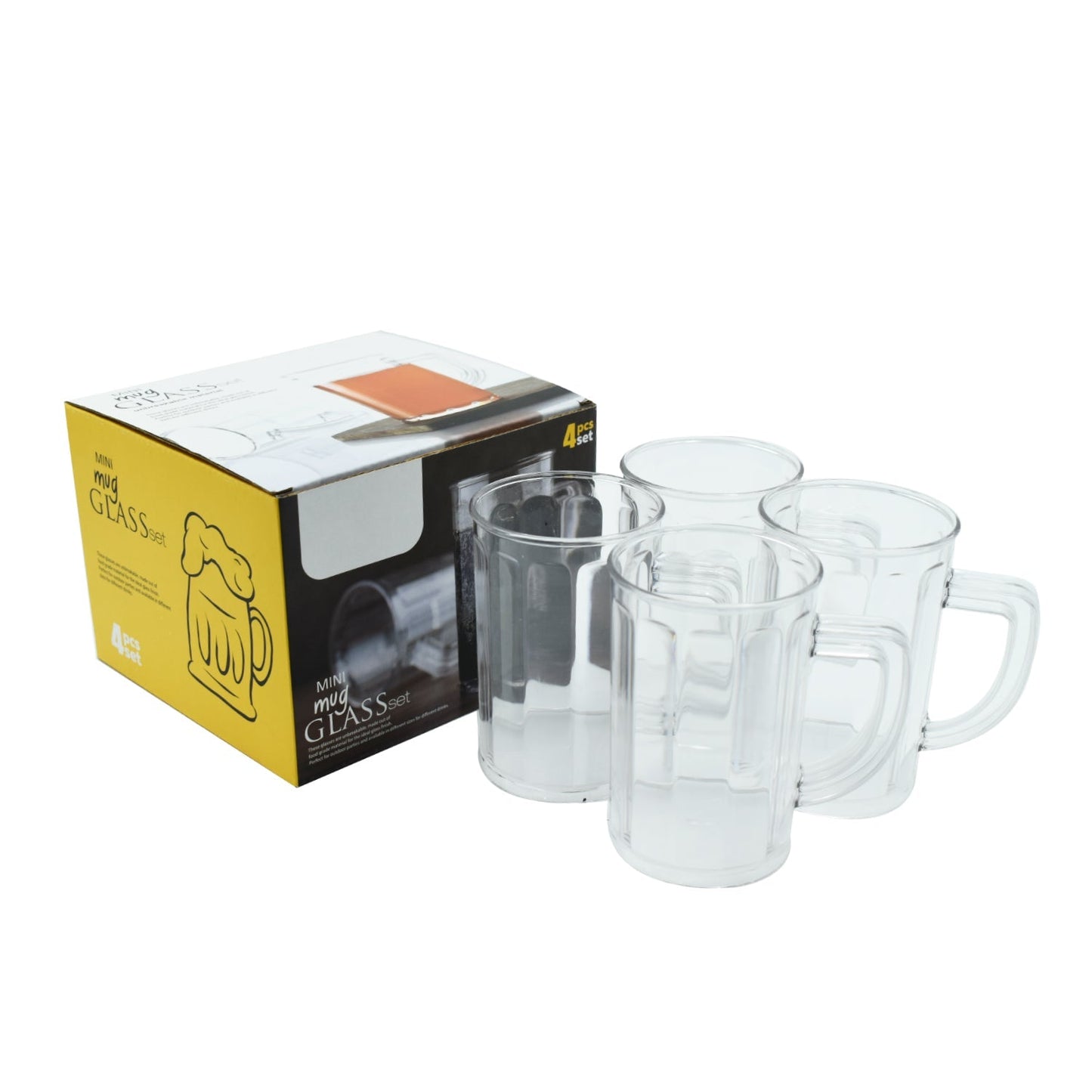 Unbreakable drinking glasses set of 4, plastic.