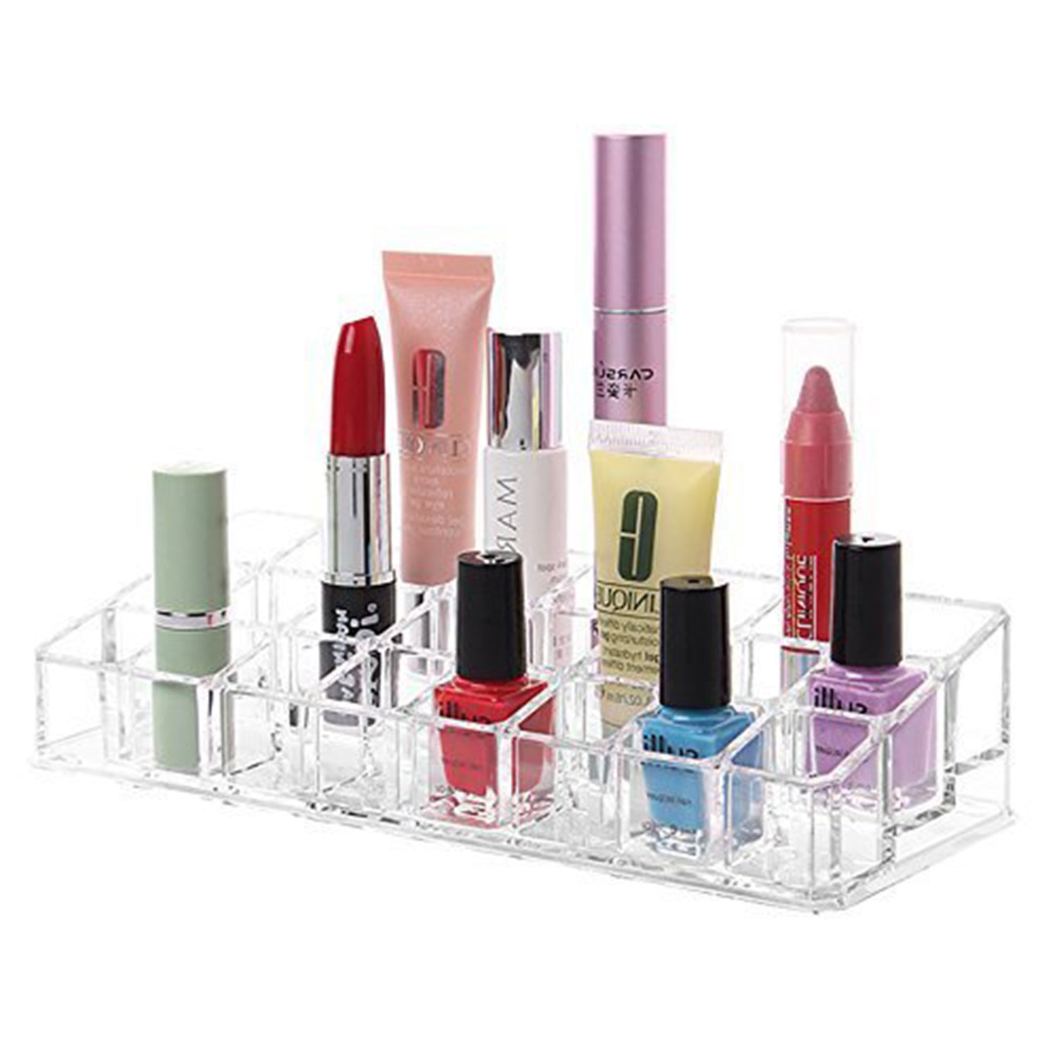 Acrylic Multi Purpose Lipstick Cosmetics Stand Display Holder 24 Section - Springkart 