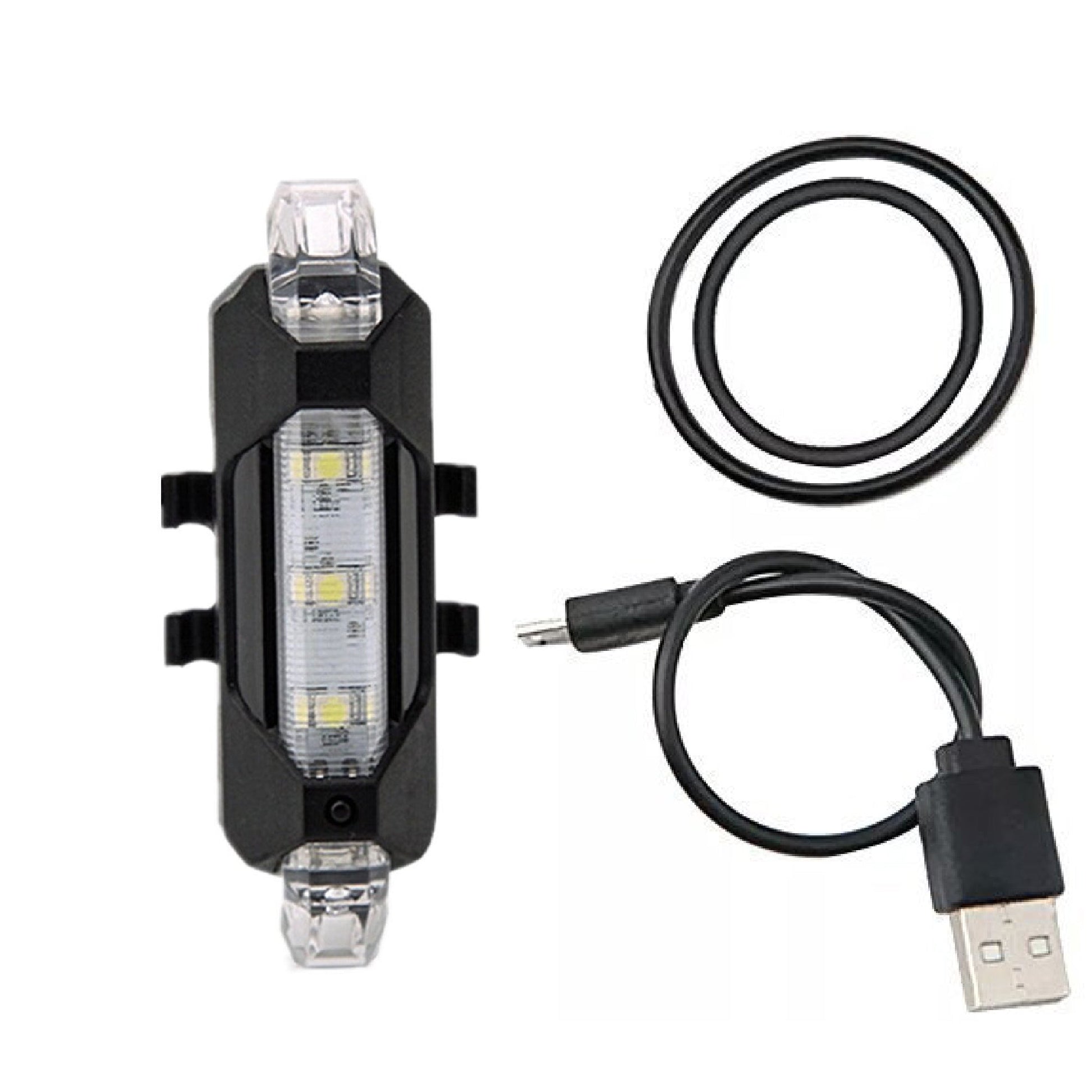 Rechargeable Bicycle Front Waterproof LED Light (White) - Springkart 