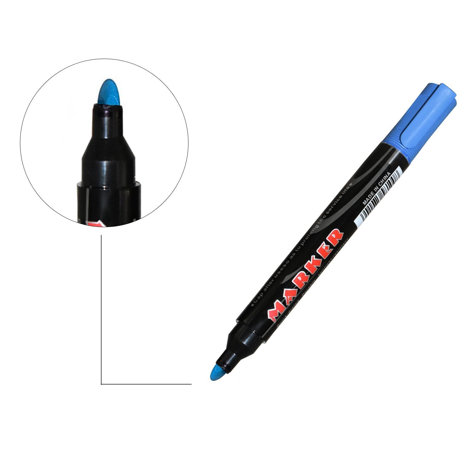 Blue Permanent Markers for White Board (Pack Of 12) - Springkart 