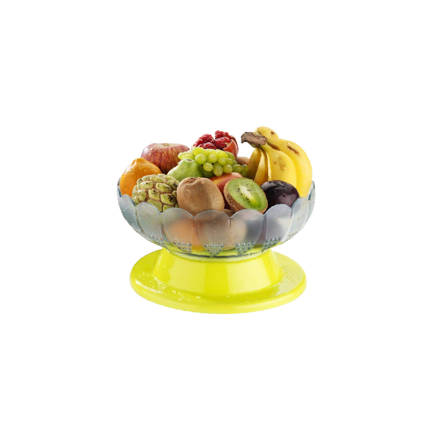 Absolute Plastic Round Revolving Fruit and Vegetable Bowl - Springkart 