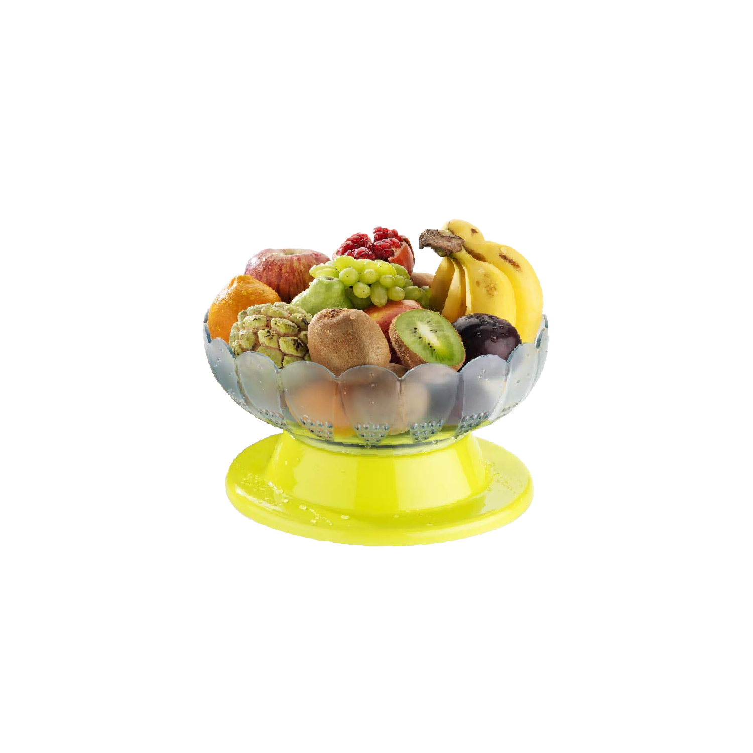 Absolute Plastic Round Revolving Fruit and Vegetable Bowl - Springkart 