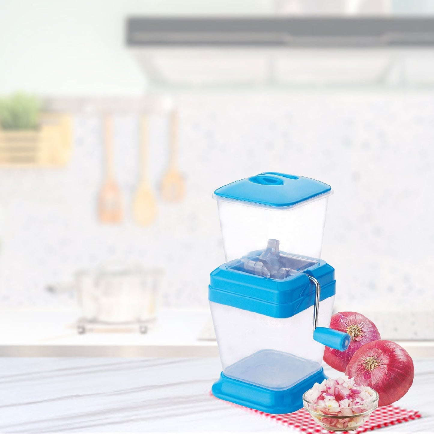 Plastic Vegetable Chopper Cutter with Stainless Steel Blade - Springkart 