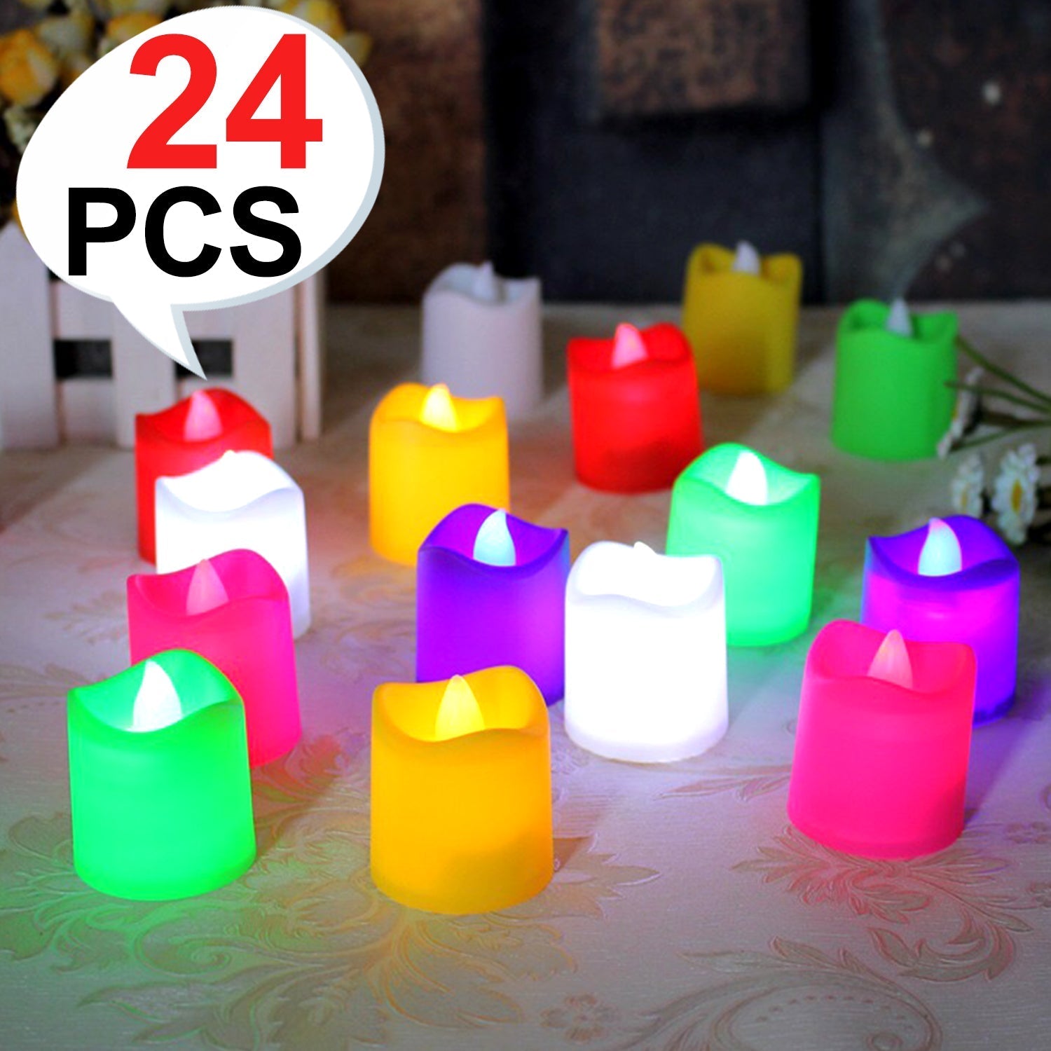 Festival Decorative - LED Tealight Candles (Multi Color) - Springkart 