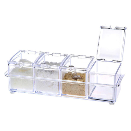 Crystal Seasoning Acrylic Box Pepper Salt Spice Rack - Springkart 