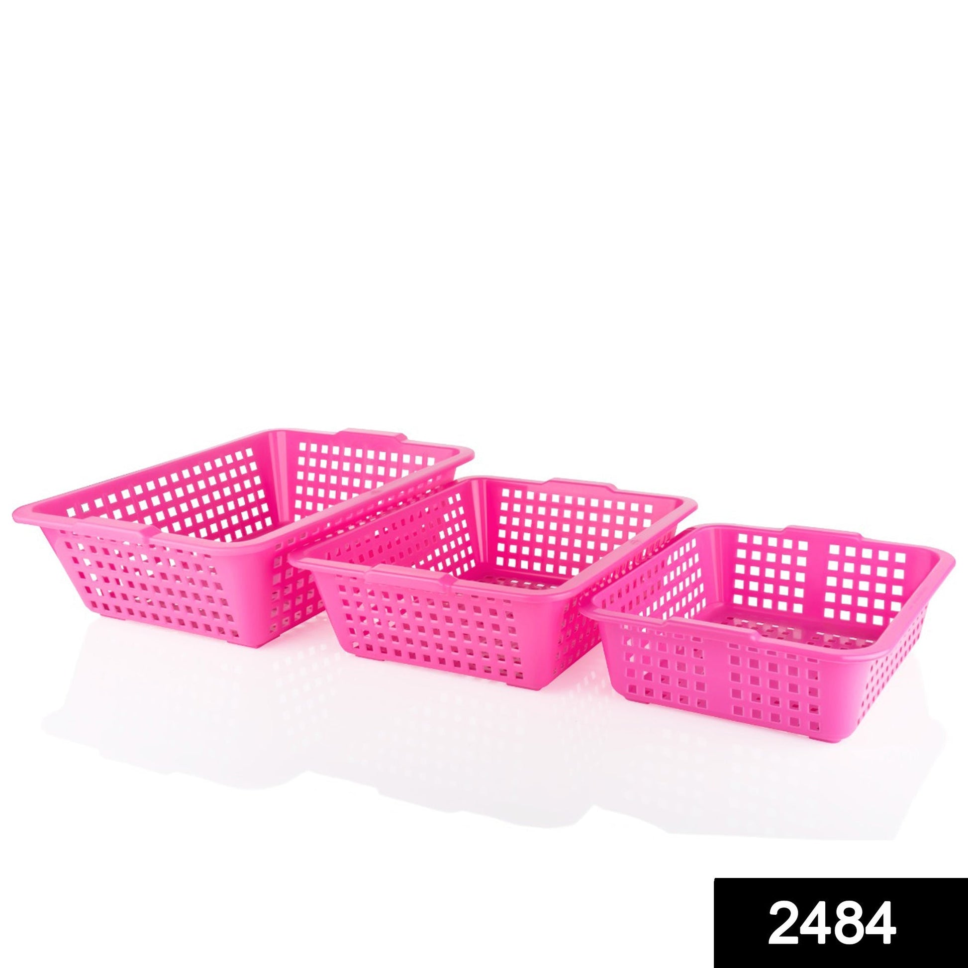 Plastic Multiple Size Cane Fruit Baskets (3 Size Large, Medium, Small) - Springkart 