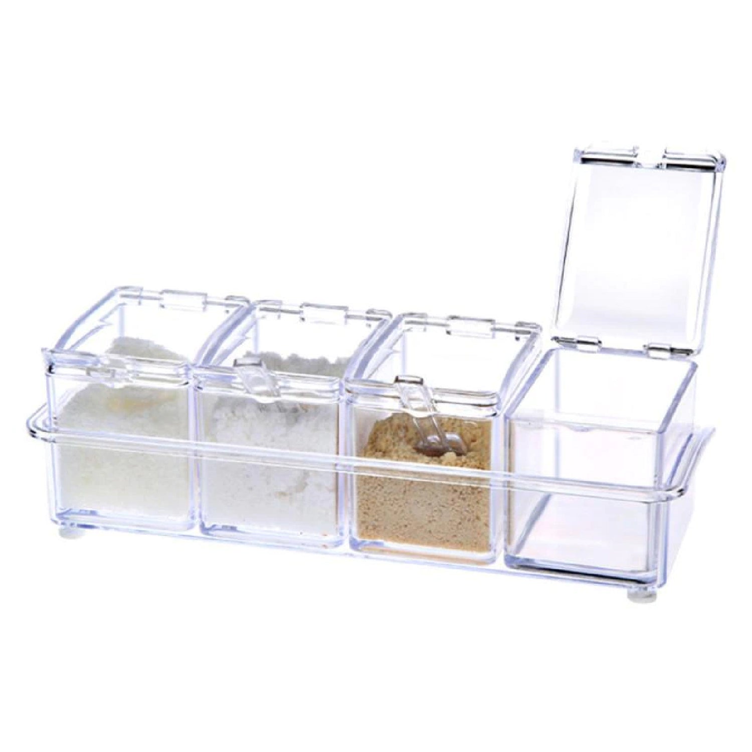 Crystal Seasoning Acrylic Box Pepper Salt Spice Rack - Springkart 