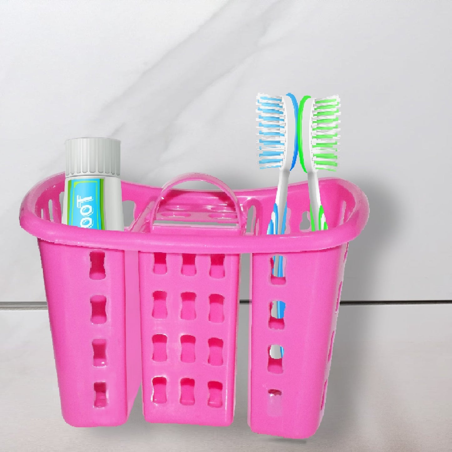 Toothbrush Toothpaste Bathroom Organizer Stand 4-in-1 Holder - Springkart 