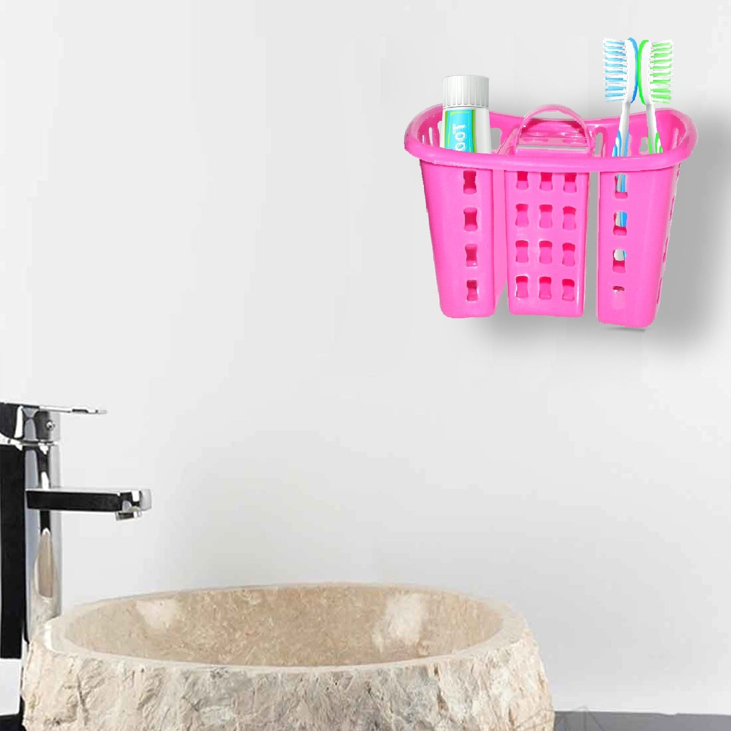 Toothbrush Toothpaste Bathroom Organizer Stand 4-in-1 Holder - Springkart 