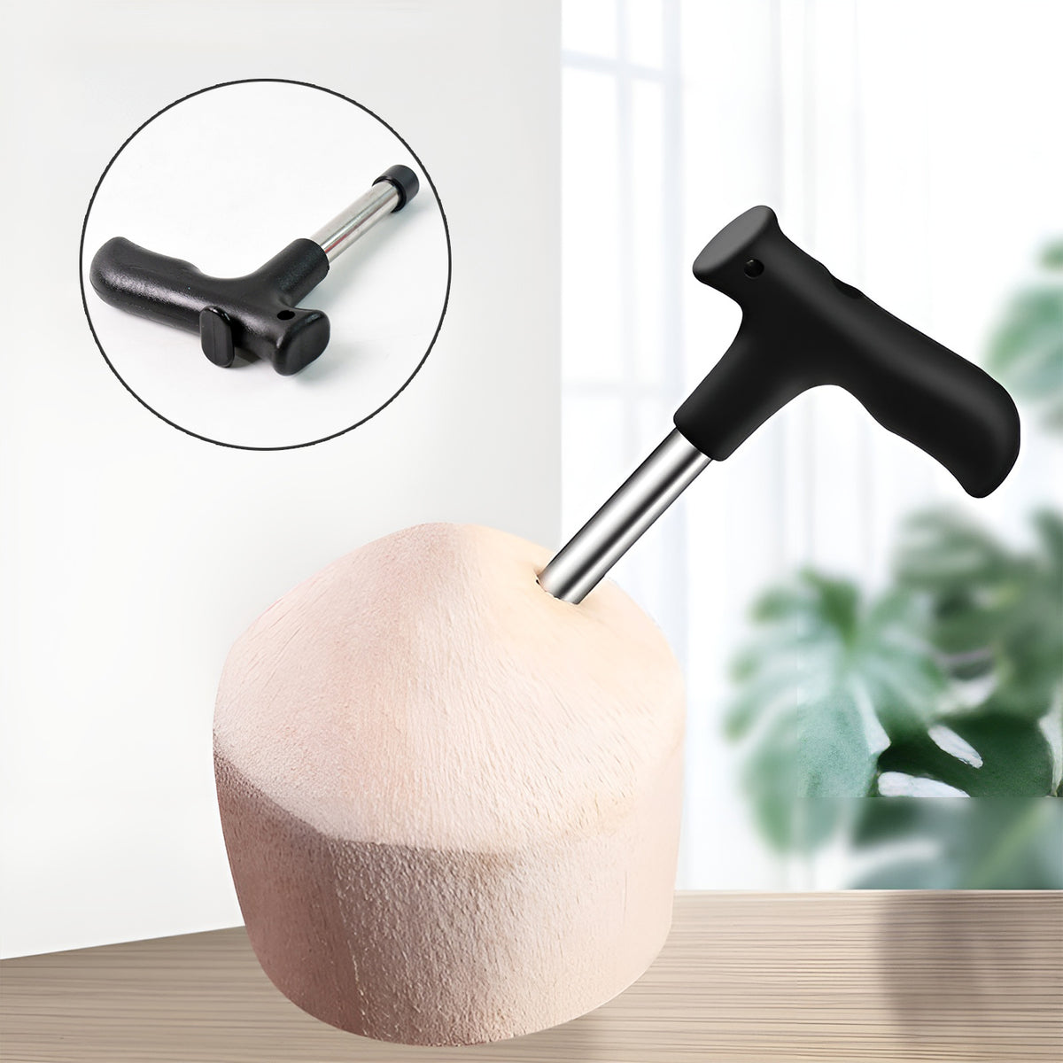 Supermom Coconut Opener Tool With Ergonomic Handle (1 Pc)