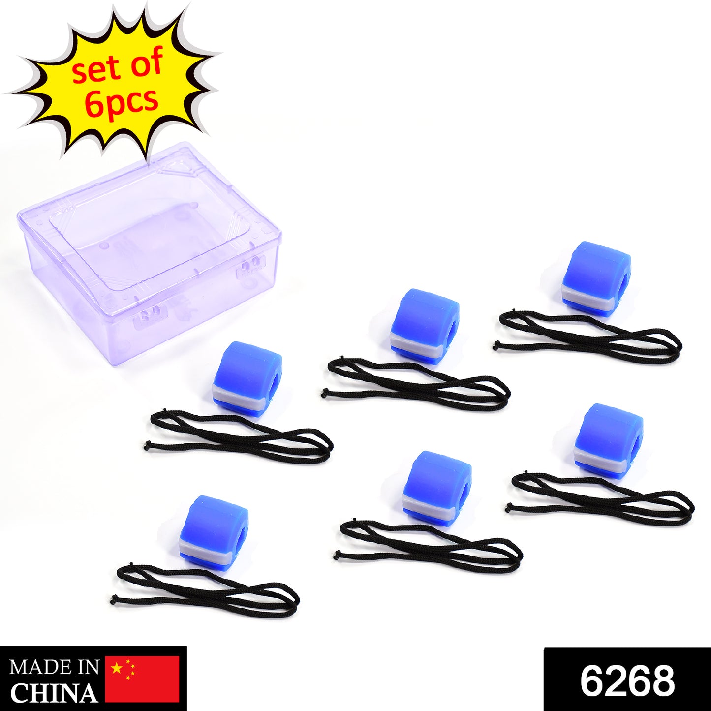 6268 Set Of 6pc Jawline Exerciser Tool Men Women Double Chin Reducer For Women And Men - Springkart 