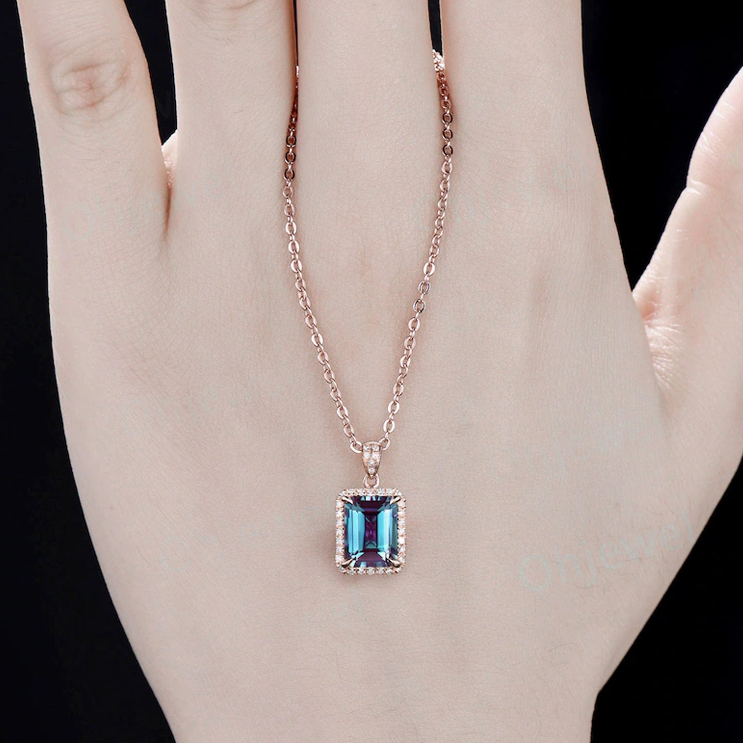 Stone Pendant Necklace Chain Set With Earrings (1 Set Mix Color Design) - Springkart 