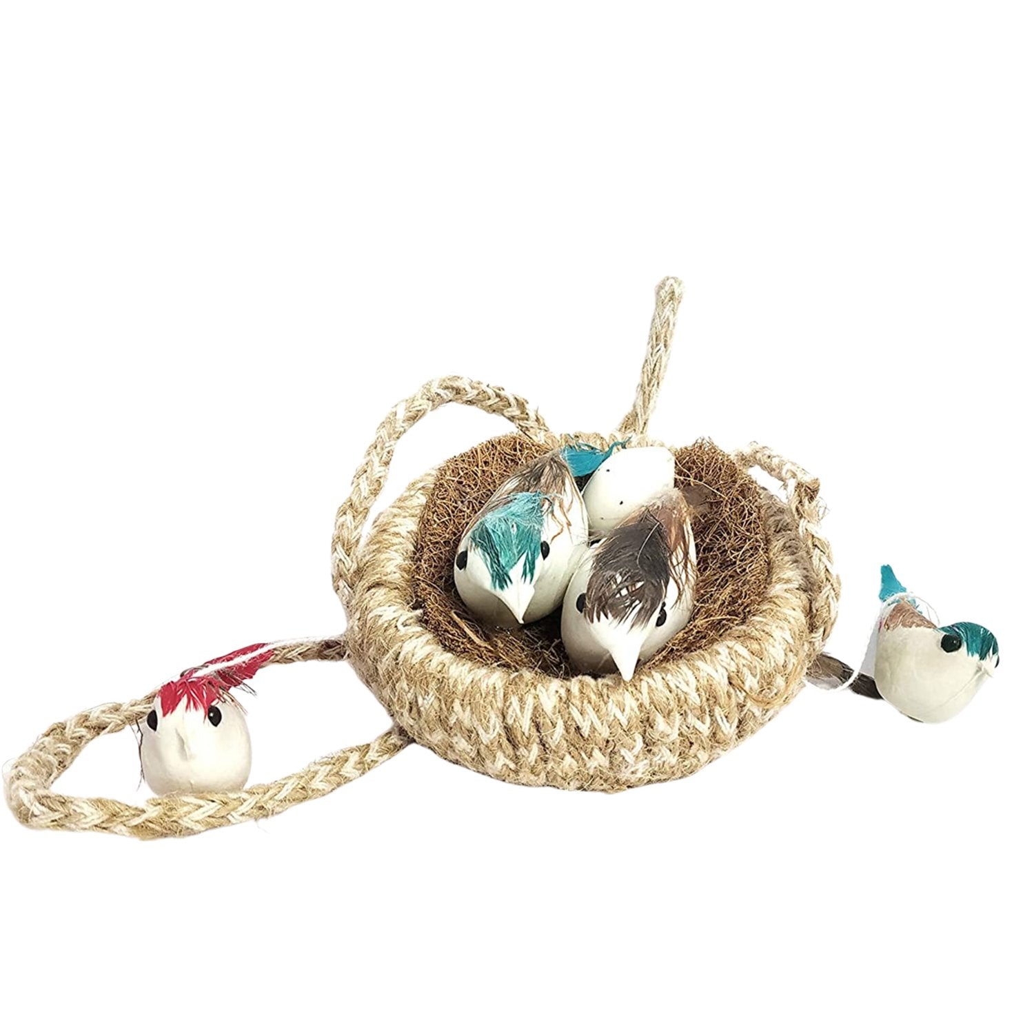 Artificial Jute Hanging Birds Nest Jhumar Chidiyan Ka Ghosla - Springkart 