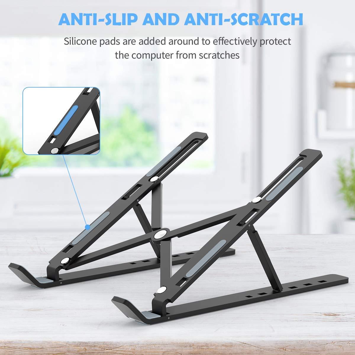 1320 Adjustable Laptop Stand Holder With Built-in Foldable Legs And High Quality Fibre