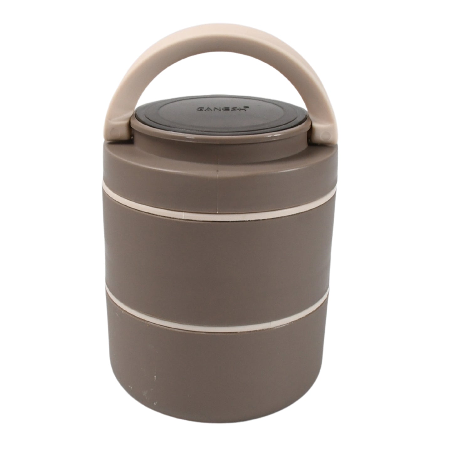 8147 Ganesh Smart Stack 2 Layer Protable Lunch Box Stainless Steel Airtight Leak-proof Lunch Box For Office School Picnic - Color May Vary - Springkart 