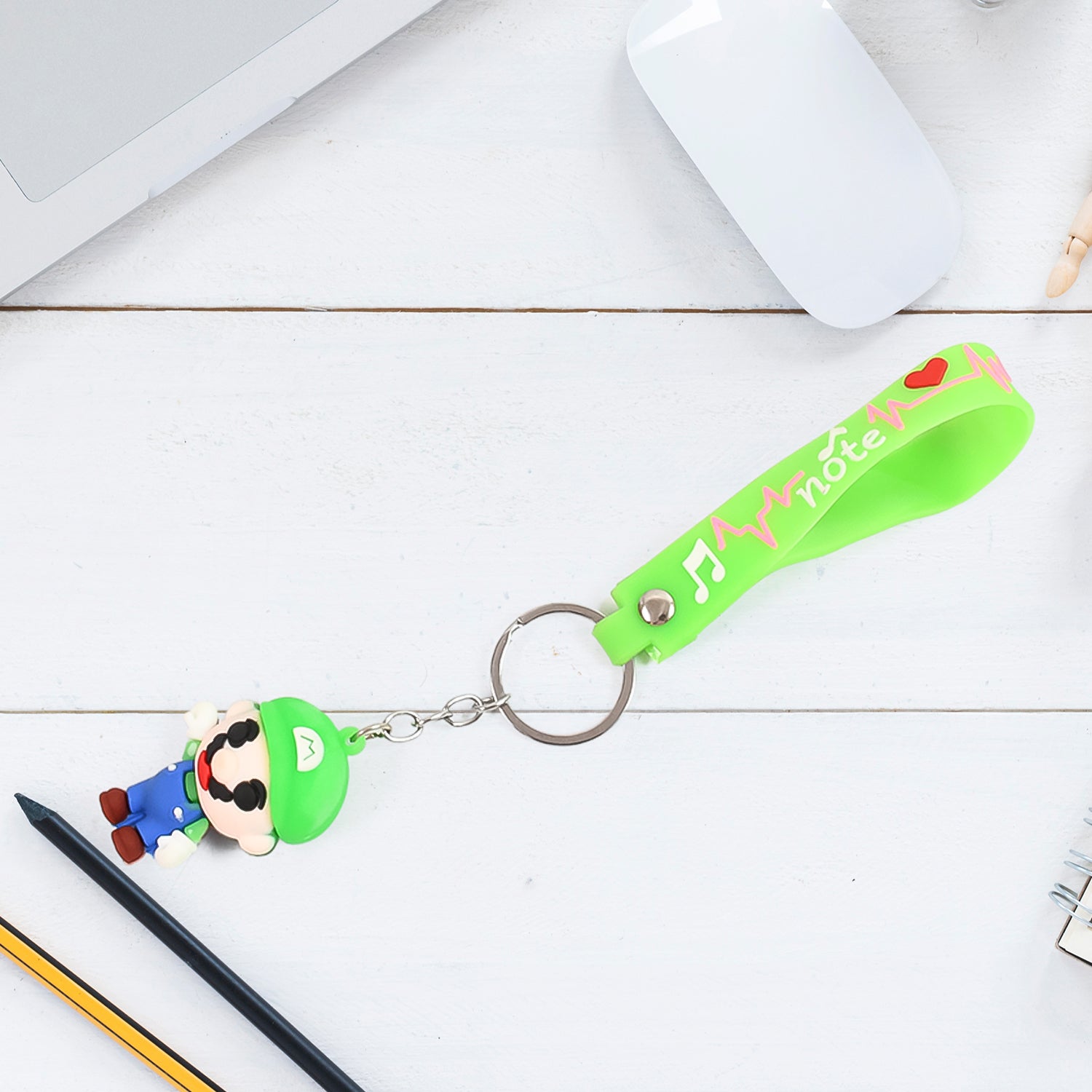 Cute Cartoon Silicone 3d Key Chain With Metal Hook Strap (Pack Of 1) - Springkart 