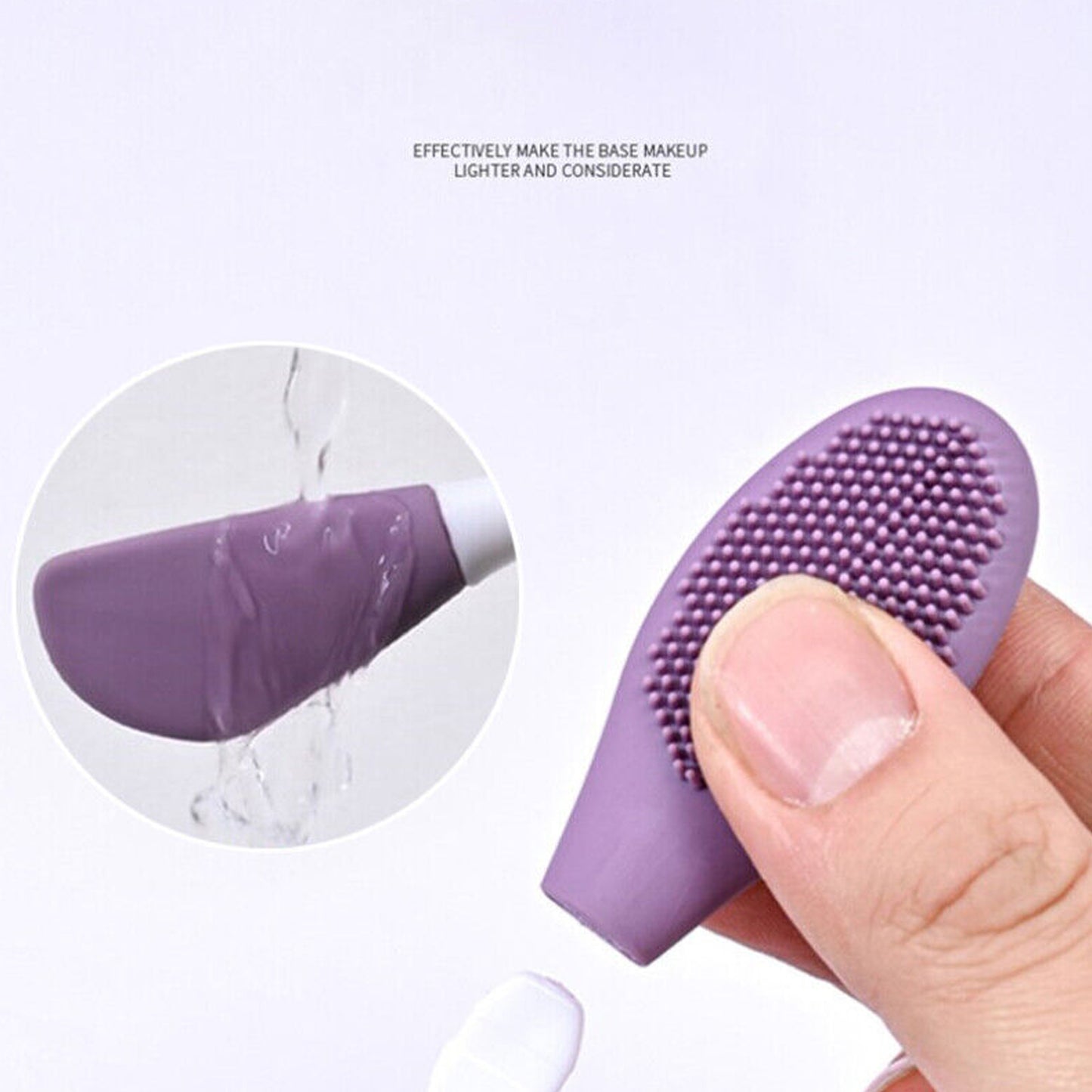 12532 Double-headed Silicone Mask Brush Face Cleansing And Applying Mud Mask Beauty Salon Special Brush Smear Tool Facial Scrub Silicone Wash Scrubber Face Tools (1 Pc)