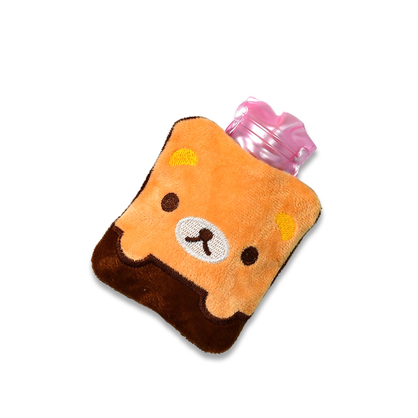6527 Brown Panda Print Small Hot Water Bag With Cover For Pain Relief Neck Shoulder Pain And Hand Feet Warmer Menstrual Cramps. - Springkart 
