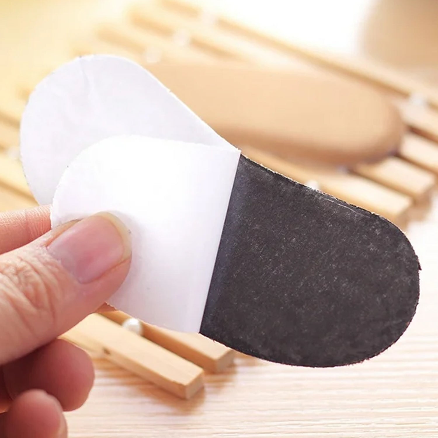 Fabric Sticky Shoe Back Heel Insoles Protector Liner Pads (1 Pair) - Springkart 