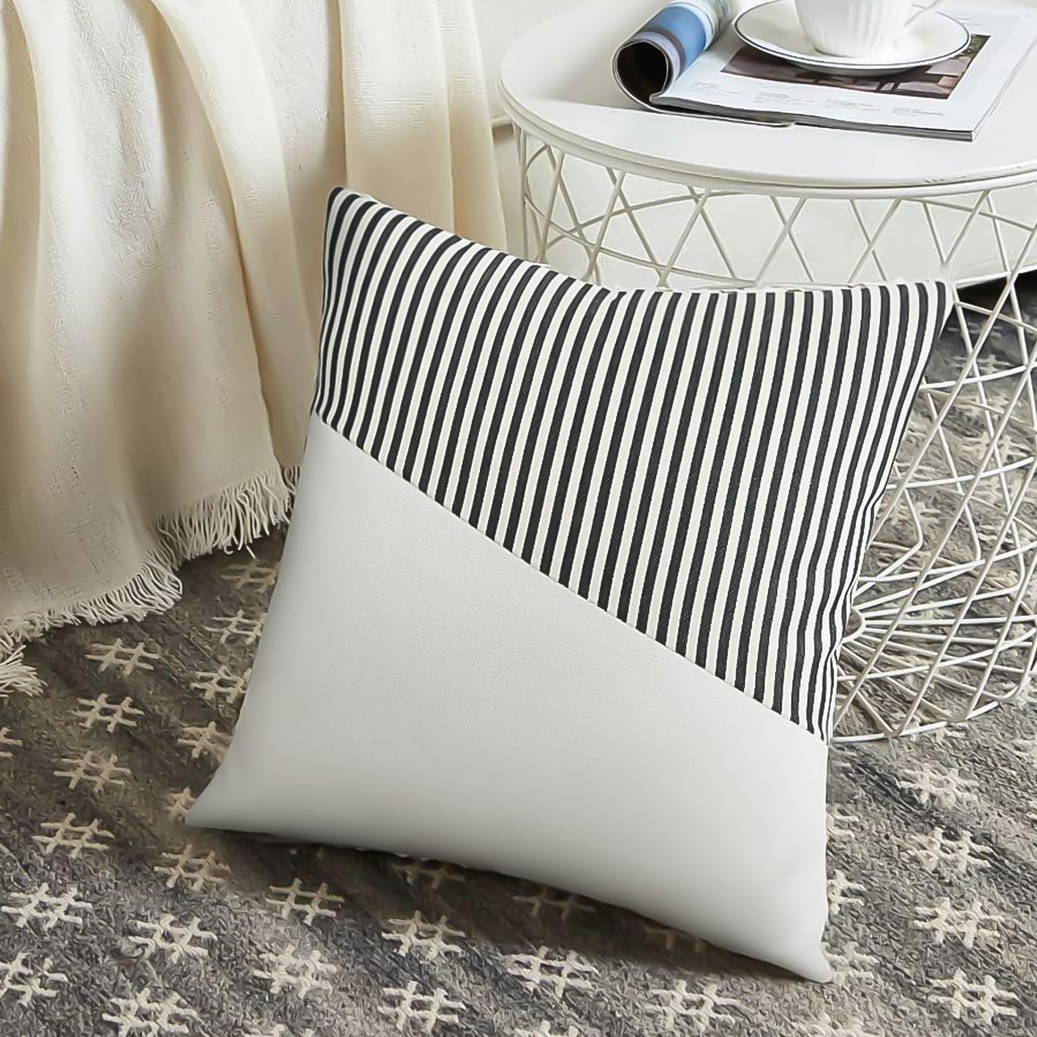 Decorative Pillow Covers Cushion Cases Soft Cotton (26 26 Inch 1 Pair 2 Pc) - Springkart 