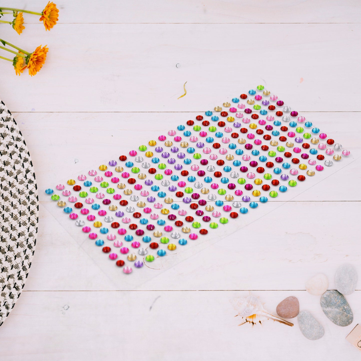 Self Adhesive Multi Size Shaped Shining Stones Crystals Stickers For Art Craft Mobile Phone Decoration Jewellery Making School Projects Creative Work - Springkart 