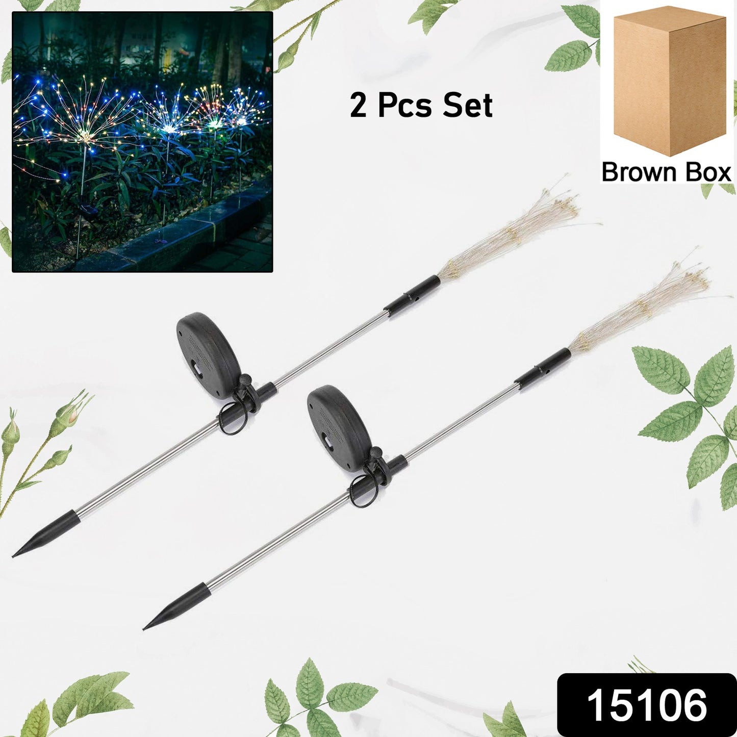 Colorful Multi Led Outdoor Solar Garden Lights (2 Pcs Set) - Springkart 