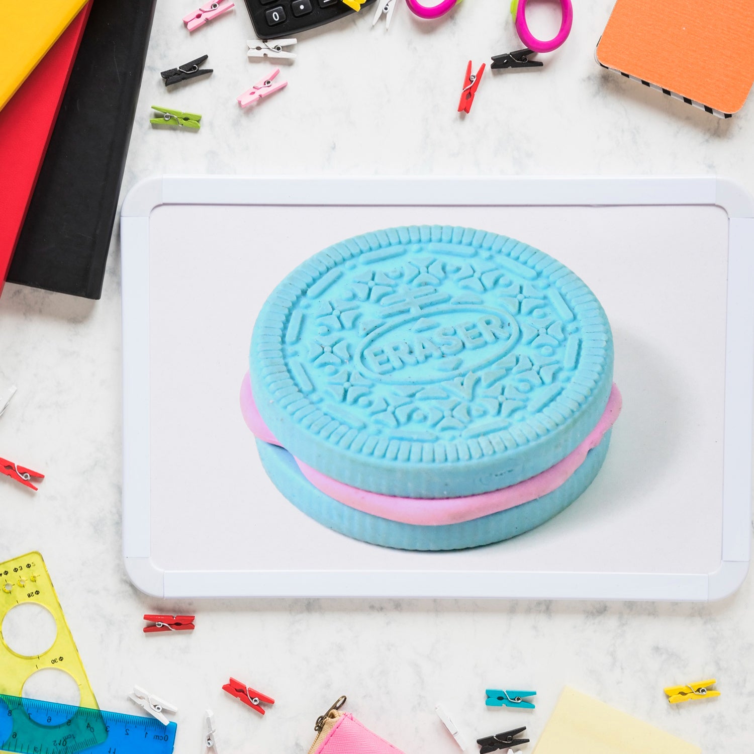 Biscuit Shape Eraser Unique Designs Patterns (1 Pc) - Springkart 