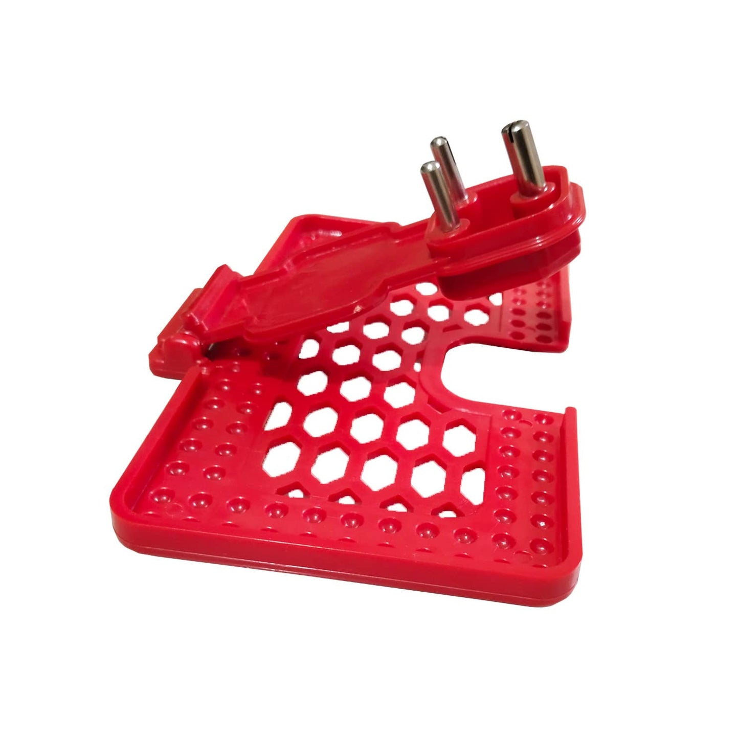 6496 Multi-purpose Wall Holder Stand For Charging Mobile Just Fit In Socket And Hang (Red) - Springkart 
