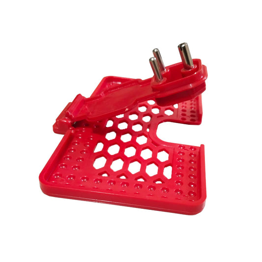 6496 Multi-purpose Wall Holder Stand For Charging Mobile Just Fit In Socket And Hang (Red) - Springkart 