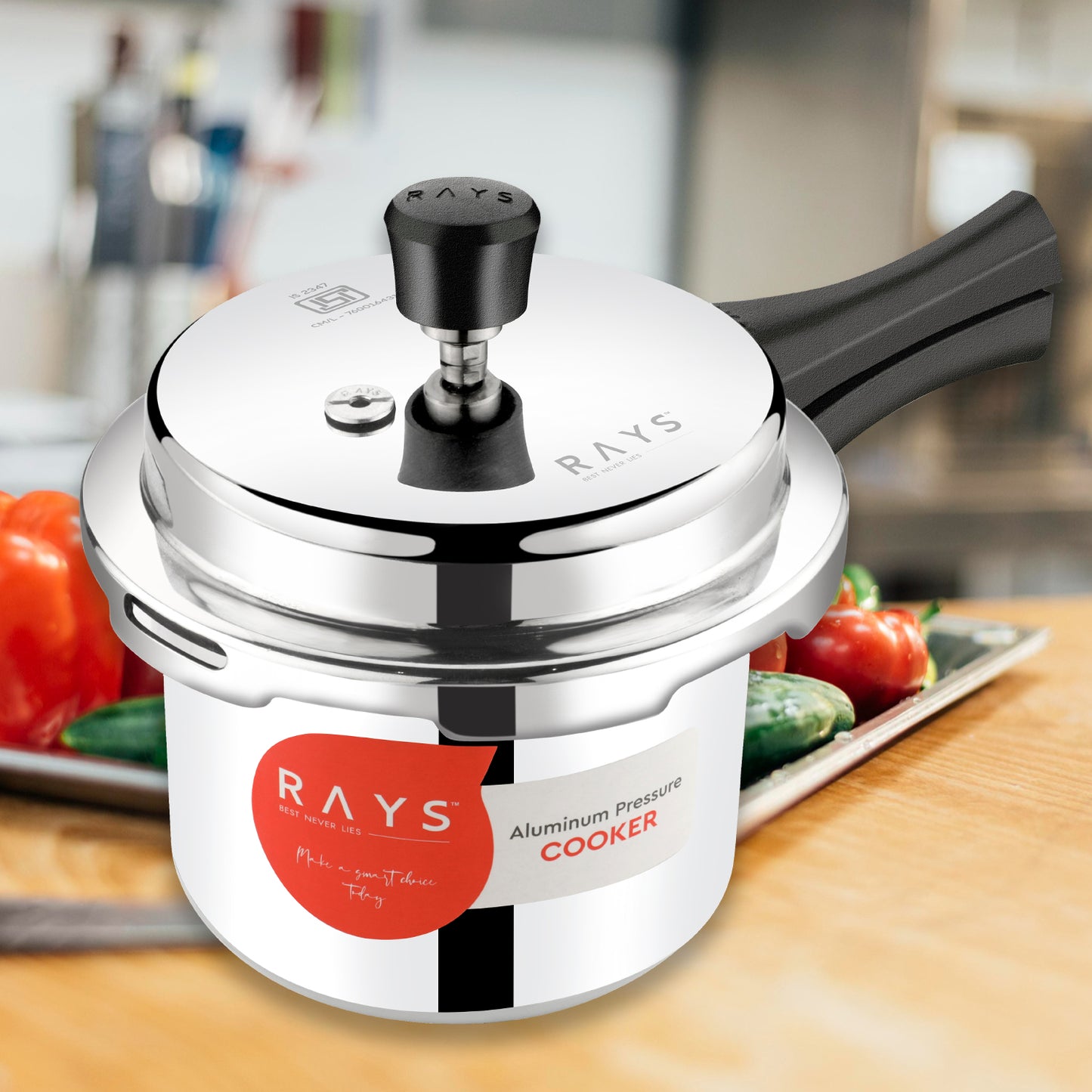 Aluminium Rays Aura Pressure Cookers With Outer Lid (1.5 Litres) - Springkart 