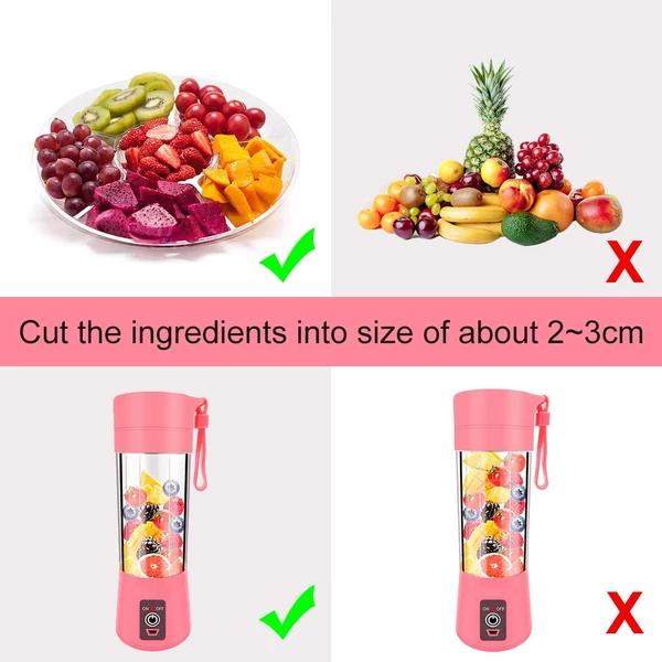 Multi-Purpose Portable USB Electric Juicer 6-Blades, Protein Shaker, Blender Mixer Cup (380 ML) - Springkart 