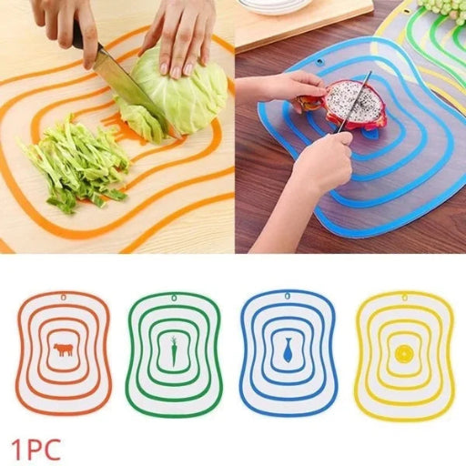 Flexible Transparent Vegetable & Fruit Cutting Board - 1 piece