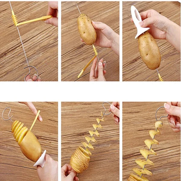 4 Pcs Potato Spiral Cutter - Springkart 
