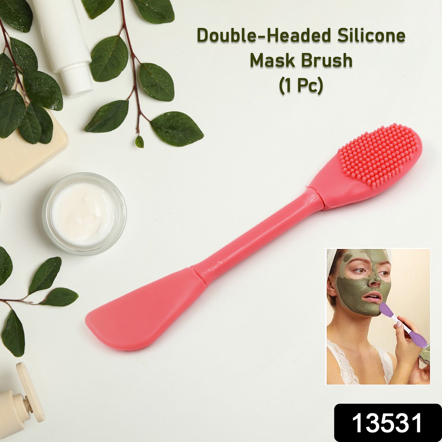 2 In 1 Double-headed Silicone Face Mask Brush (1 Pc) - Springkart 