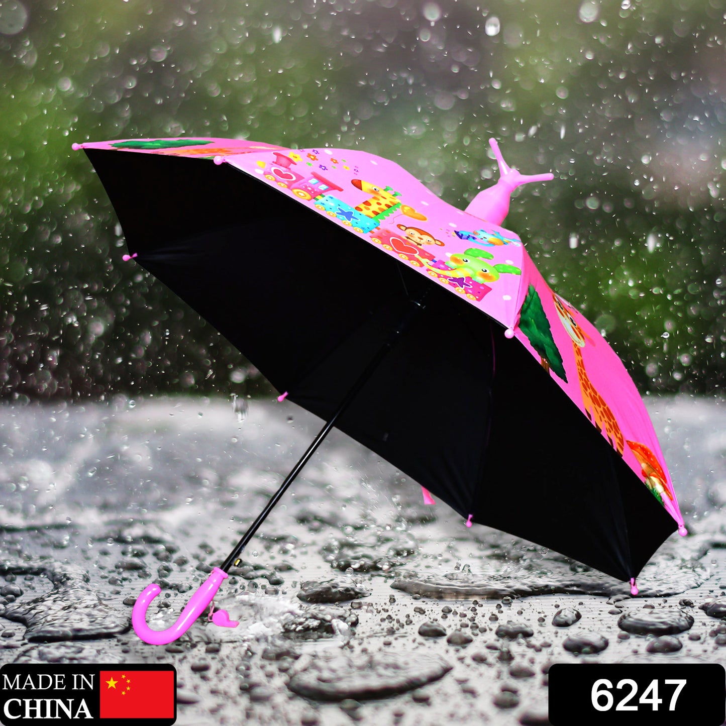 6247 Umbrella With Handle And Lightweight Safety Round Plastic Cap - Springkart 