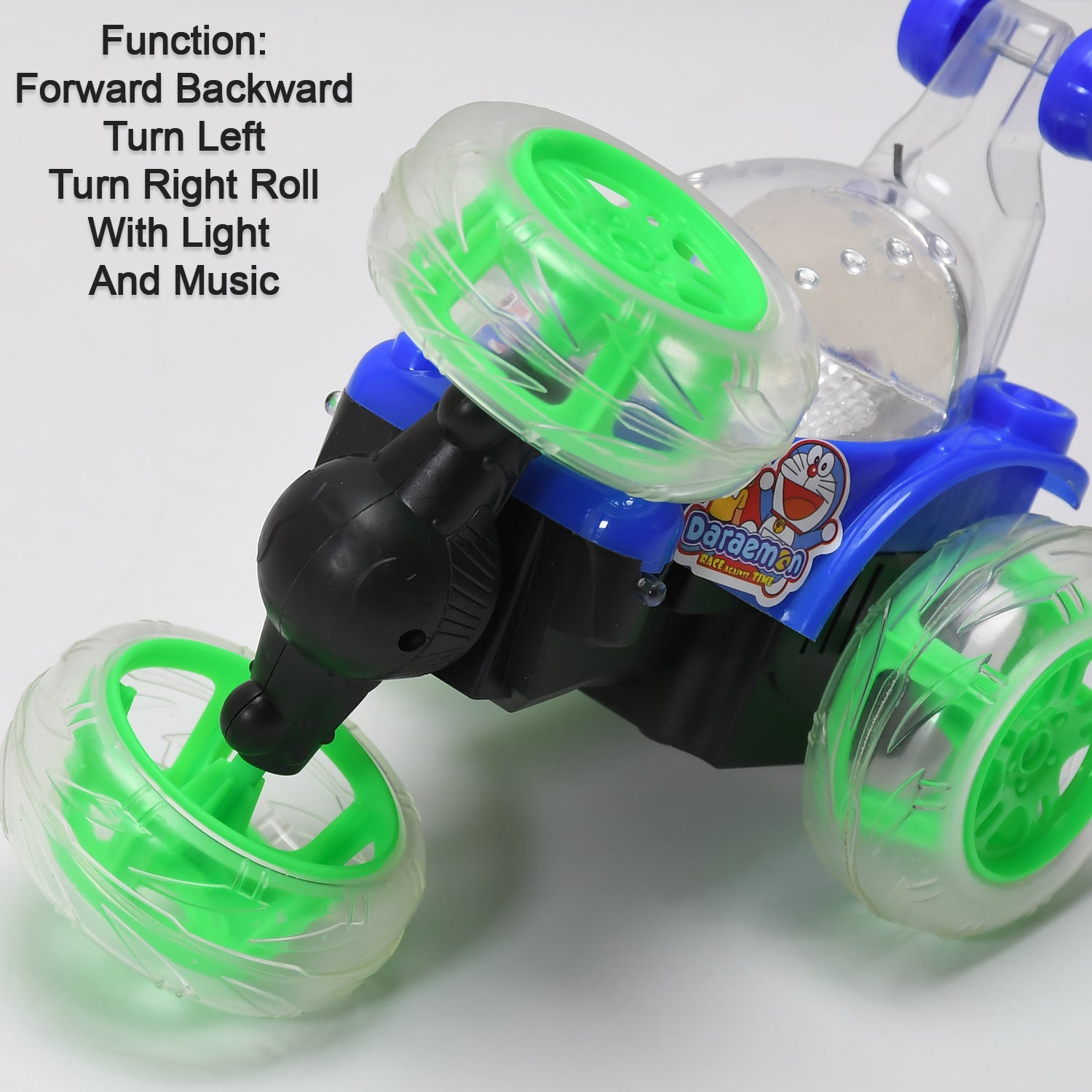 4482 Rechargeable 360 Degree Stunt Rolling Remote Control Car With Colourful 3d Lights And Music For Kids - Springkart 