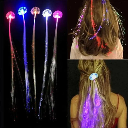 Flashing LED Hair Braid (Pack Of 2)