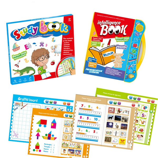 Musical Learning Study Book with Numbers, Letters - Springkart 