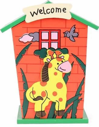 Cute Cartoon House Shaped Lovely Wooden Piggy Bank Money Bank - Springkart 