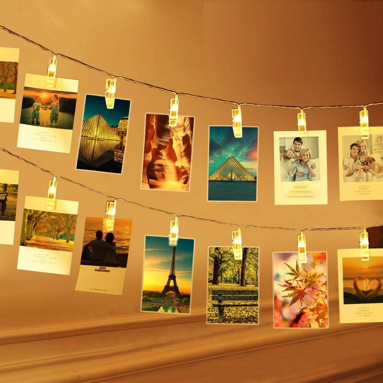 Fairy Warm White Clip Lights for Photos (10 Pcs Clip) - Springkart 