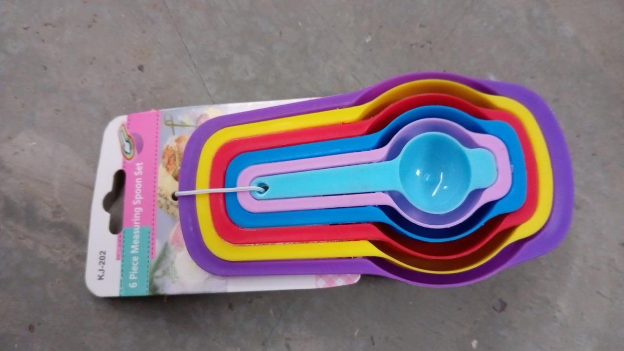 Plastic Measuring Spoons for Kitchen (6 pack) - Springkart 
