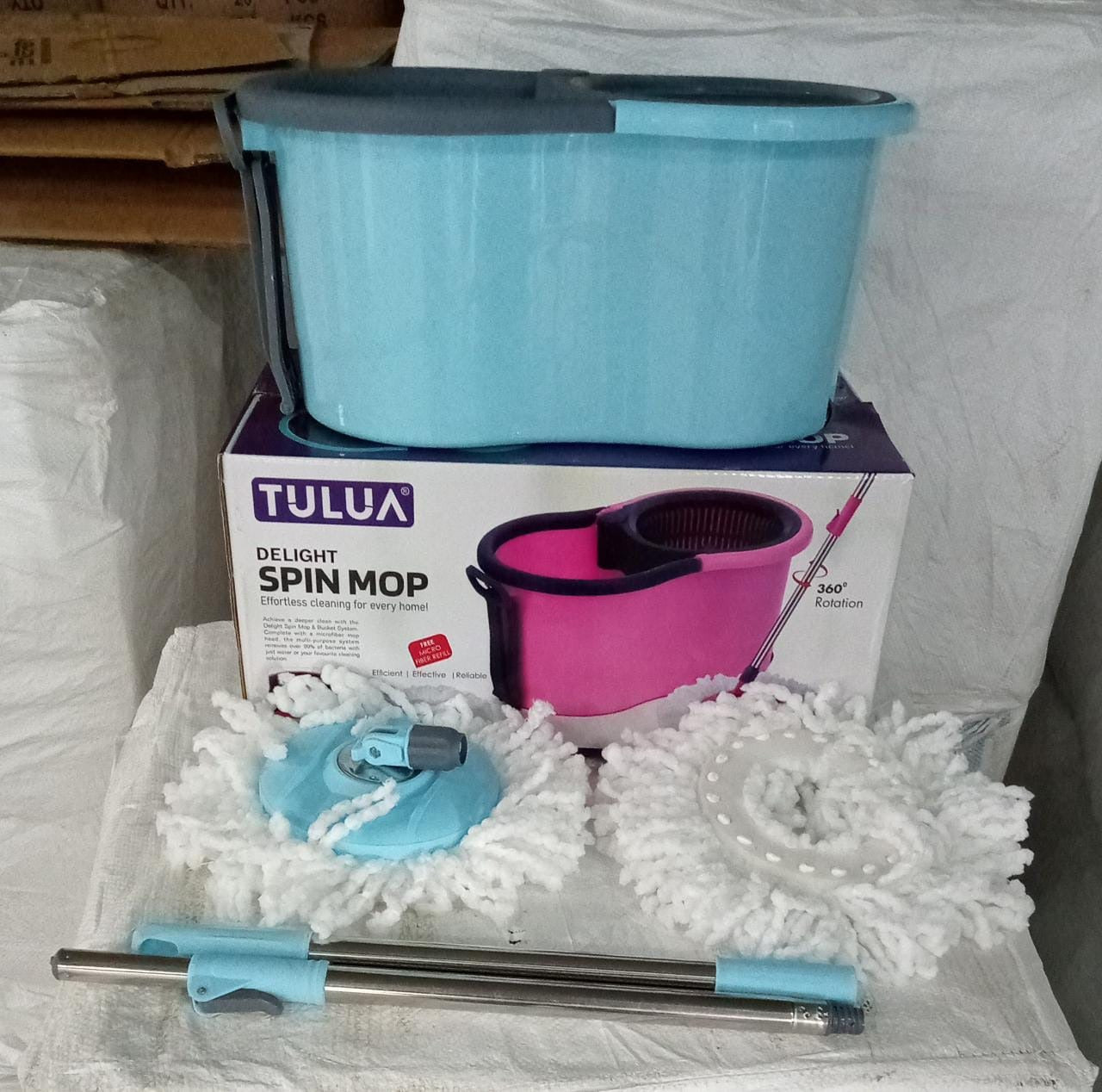 Quick Spin Mop Plastic spin, Bucket Floor Cleaning, Easy Wheels & Big Bucket, Floor Cleaning Mop with Bucket - Springkart 