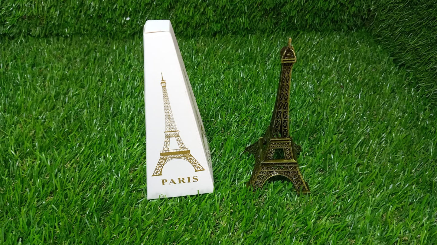 Antique Finish 3D Metal Paris Eiffel Tower Metal Craft Famous Landmark Building Metal Statue, Cabinet, Office, Gifts Decorative Showpiece. - Springkart 