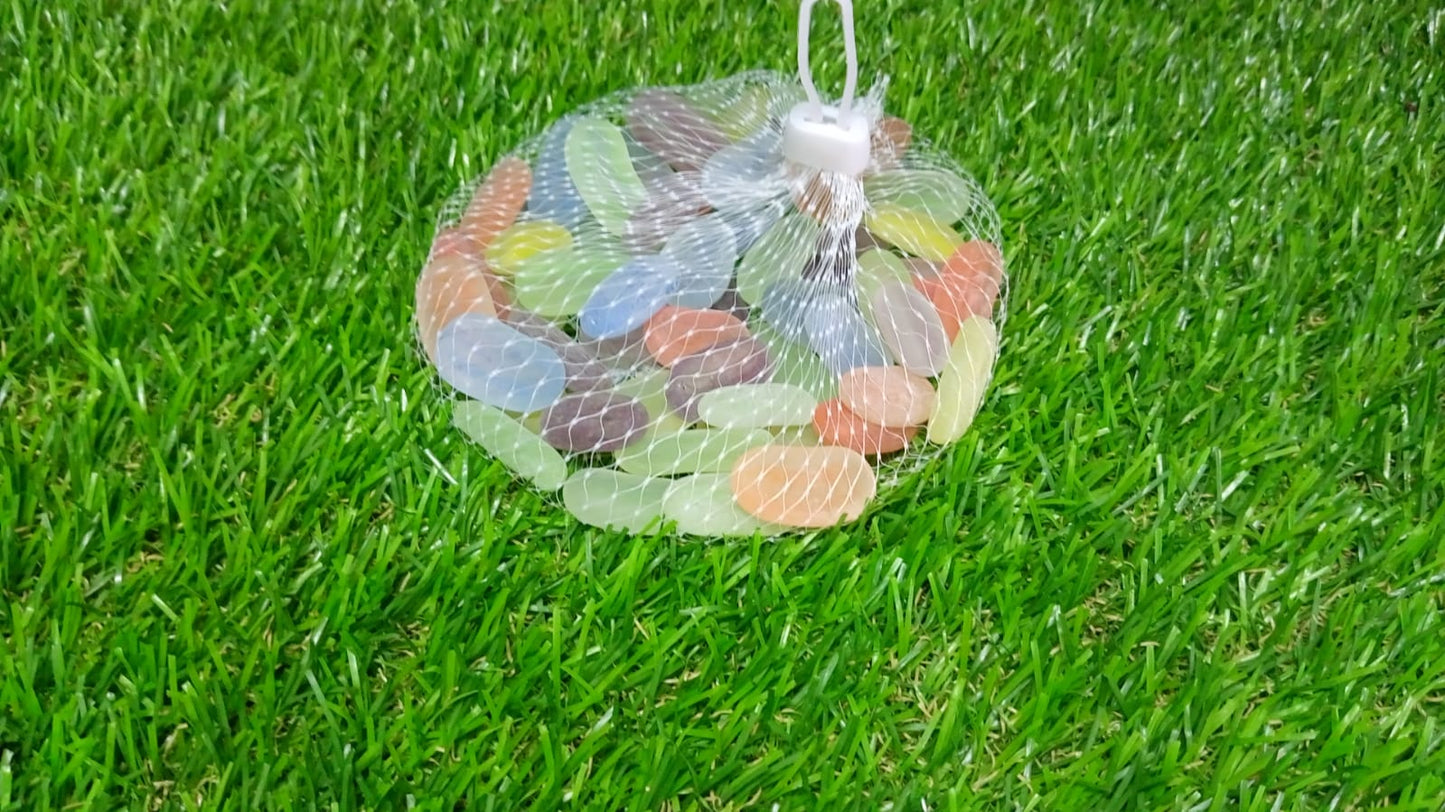 Glass Gem Stone, Flat Round Marbles Pebbles for Vase Fillers, Attractive pebbles for Aquarium Fish Tank. - Springkart 