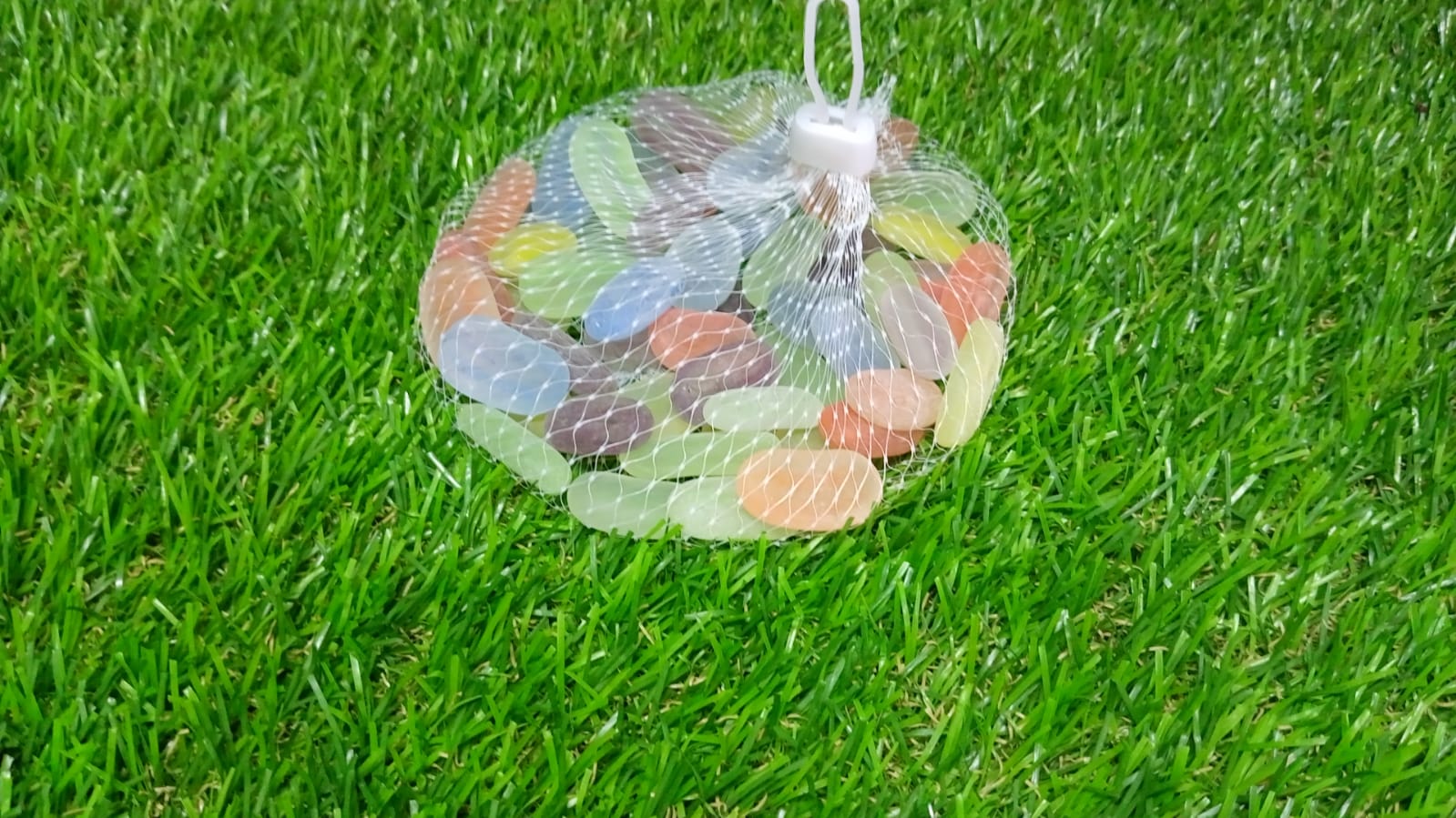 Glass Gem Stone, Flat Round Marbles Pebbles for Vase Fillers, Attractive pebbles for Aquarium Fish Tank. - Springkart 