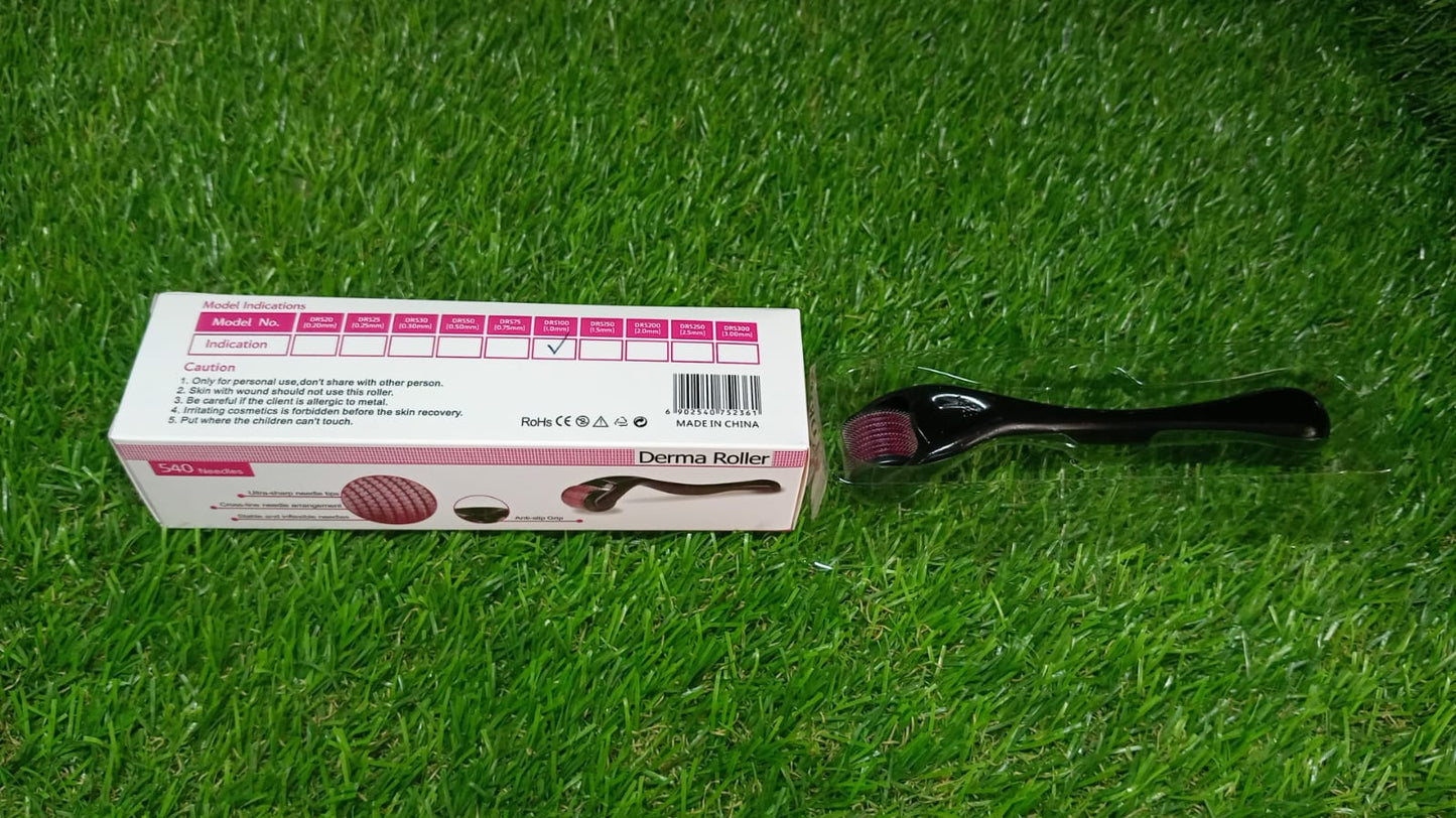 Derma Roller Anti Ageing and Facial Scrubs & Polishes Scar Removal Hair Regrowth (1mm) - Springkart 