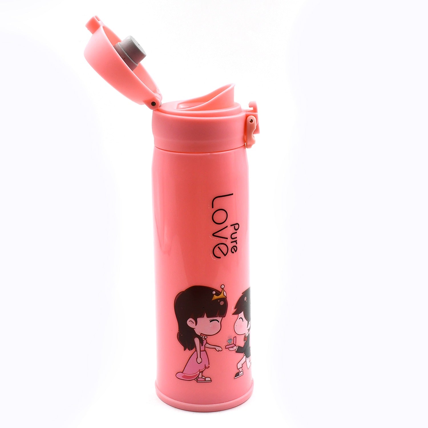 Pure Love outdoor sport water bottle 500ml leak proof BPA-free for travel cold and hot water glass water bottle with daily water intake for gym and children, Fridge, for Home, Office, School (MOQ :- 80 Pc) - Springkart 